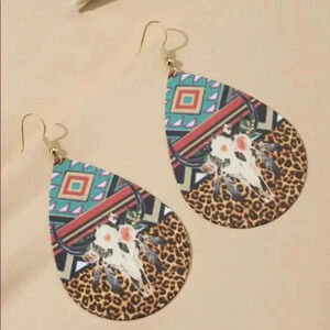 🆕Skull Color Block Water Drop Earrings🆕